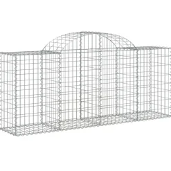 Discount FinePRICE Kaareva kivikori 200x50x40/60 cm galvanoitu rauta