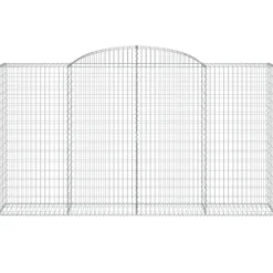 Discount FinePRICE Kaareva kivikori 200x50x40/60 cm galvanoitu rauta