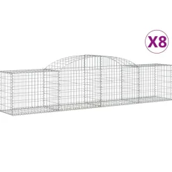 Discount FinePRICE Kaareva kivikori 200x50x40/60 cm galvanoitu rauta
