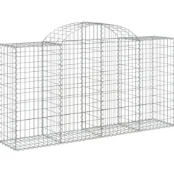 Discount FinePRICE Kaareva kivikori 200x50x40/60 cm galvanoitu rauta