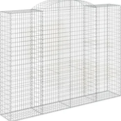 Discount FinePRICE Kaareva kivikori 200x50x40/60 cm galvanoitu rauta