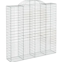 Discount FinePRICE Kaareva kivikori 200x50x40/60 cm galvanoitu rauta