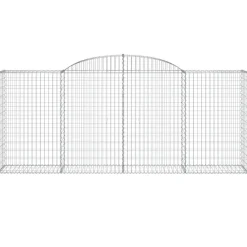 Discount FinePRICE Kaareva kivikori 200x50x40/60 cm galvanoitu rauta