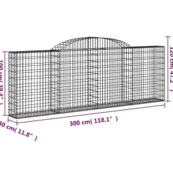 Discount FinePRICE Kaareva kivikori 200x50x40/60 cm galvanoitu rauta