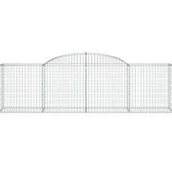 Discount FinePRICE Kaareva kivikori 200x50x40/60 cm galvanoitu rauta