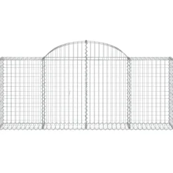 Discount FinePRICE Kaareva kivikori 200x50x40/60 cm galvanoitu rauta