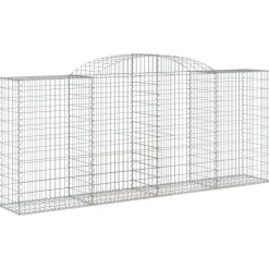 Discount FinePRICE Kaareva kivikori 200x50x40/60 cm galvanoitu rauta