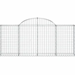 Discount FinePRICE Kaareva kivikori 200x50x40/60 cm galvanoitu rauta