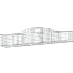 Discount FinePRICE Kaareva kivikori 200x50x40/60 cm galvanoitu rauta