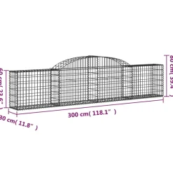 Discount FinePRICE Kaareva kivikori 200x50x40/60 cm galvanoitu rauta