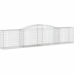 Discount FinePRICE Kaareva kivikori 200x50x40/60 cm galvanoitu rauta