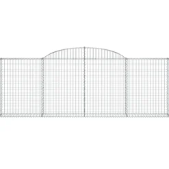 Discount FinePRICE Kaareva kivikori 200x50x40/60 cm galvanoitu rauta