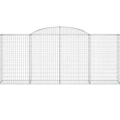 Discount FinePRICE Kaareva kivikori 200x50x40/60 cm galvanoitu rauta