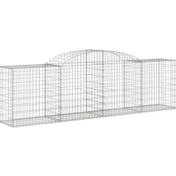 Discount FinePRICE Kaareva kivikori 200x50x40/60 cm galvanoitu rauta