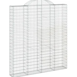 Discount FinePRICE Kaareva kivikori 200x50x40/60 cm galvanoitu rauta