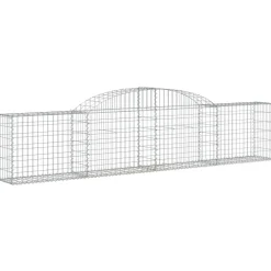 Discount FinePRICE Kaareva kivikori 200x50x40/60 cm galvanoitu rauta
