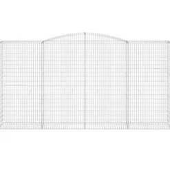 Discount FinePRICE Kaareva kivikori 200x50x40/60 cm galvanoitu rauta