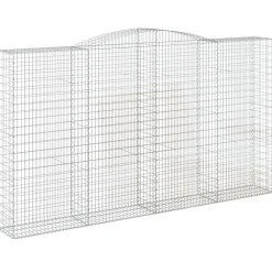 Discount FinePRICE Kaareva kivikori 200x50x40/60 cm galvanoitu rauta