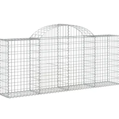 Discount FinePRICE Kaareva kivikori 200x50x40/60 cm galvanoitu rauta