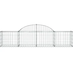 Discount FinePRICE Kaareva kivikori 200x50x40/60 cm galvanoitu rauta