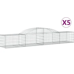 Discount FinePRICE Kaareva kivikori 200x50x40/60 cm galvanoitu rauta