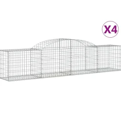 Discount FinePRICE Kaareva kivikori 200x50x40/60 cm galvanoitu rauta
