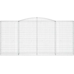 Discount FinePRICE Kaareva kivikori 200x50x40/60 cm galvanoitu rauta