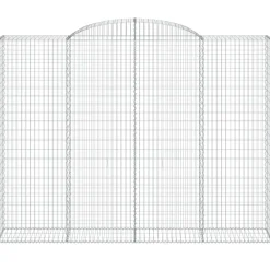 Discount FinePRICE Kaareva kivikori 200x50x40/60 cm galvanoitu rauta