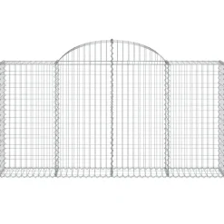 Discount FinePRICE Kaareva kivikori 200x50x40/60 cm galvanoitu rauta