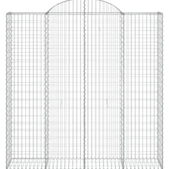 Discount FinePRICE Kaareva kivikori 200x50x40/60 cm galvanoitu rauta
