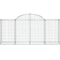 Discount FinePRICE Kaareva kivikori 200x50x40/60 cm galvanoitu rauta