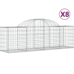 Discount FinePRICE Kaareva kivikori 200x50x40/60 cm galvanoitu rauta