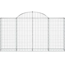 Discount FinePRICE Kaareva kivikori 200x50x40/60 cm galvanoitu rauta