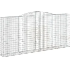 Discount FinePRICE Kaareva kivikori 200x50x40/60 cm galvanoitu rauta