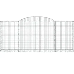 Discount FinePRICE Kaareva kivikori 200x50x40/60 cm galvanoitu rauta