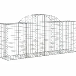 Discount FinePRICE Kaareva kivikori 200x50x40/60 cm galvanoitu rauta