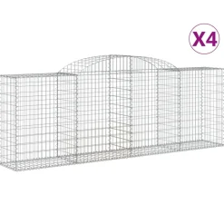 Discount FinePRICE Kaareva kivikori 200x50x40/60 cm galvanoitu rauta