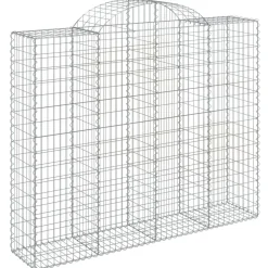 Discount FinePRICE Kaareva kivikori 200x50x40/60 cm galvanoitu rauta