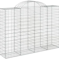 Discount FinePRICE Kaareva kivikori 200x50x40/60 cm galvanoitu rauta