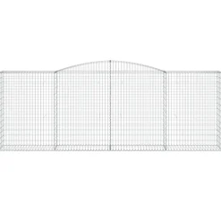 Discount FinePRICE Kaareva kivikori 200x50x40/60 cm galvanoitu rauta