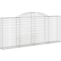 Discount FinePRICE Kaareva kivikori 200x50x40/60 cm galvanoitu rauta