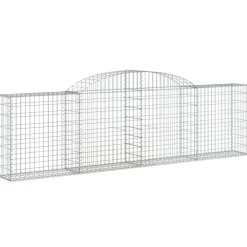 Discount FinePRICE Kaareva kivikori 200x50x40/60 cm galvanoitu rauta
