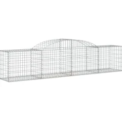 Discount FinePRICE Kaareva kivikori 200x50x40/60 cm galvanoitu rauta