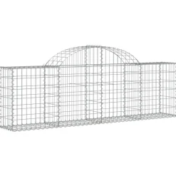Discount FinePRICE Kaareva kivikori 200x50x40/60 cm galvanoitu rauta