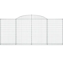 Discount FinePRICE Kaareva kivikori 200x50x40/60 cm galvanoitu rauta