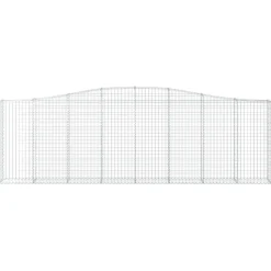 Clearance FinePRICE Kaareva kivikori 200x50x40/60 cm galvanoitua rautaa