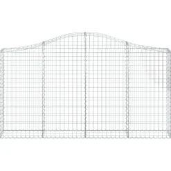 Clearance FinePRICE Kaareva kivikori 200x50x40/60 cm galvanoitua rautaa