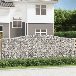 Clearance FinePRICE Kaareva kivikori 200x50x40/60 cm galvanoitua rautaa