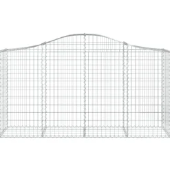 Clearance FinePRICE Kaareva kivikori 200x50x40/60 cm galvanoitua rautaa