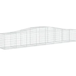 Clearance FinePRICE Kaareva kivikori 200x50x40/60 cm galvanoitua rautaa
